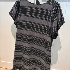 Black and Gray Striped Dress